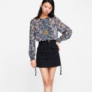 Zara Flower Patterned Blouse